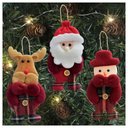 Ver imagem 1 de Kit 18 Enfeite Árvore Natal Pendente Papai Noel Boneco de Neve Rena 14cm