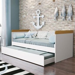 Cama Babá Nuth com Auxiliar Branco/Savana - Reller Móveis - 2