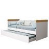 Cama Babá Nuth com Auxiliar Branco/Savana - Reller Móveis - 1