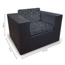 Ver imagem 3 de Conjunto Bora Bora Escuro - 1 Sofá 2 Lugares + 2 Poltronas + 1 Mesa de Centro - Santorini