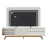 Rack Bancada Veneza com Portas Deslizantes e 02 Gavetas Off White Matte - Colibri - 2