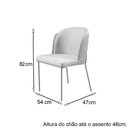 Ver imagem 3 de Kit 2 Cadeiras Aurora Marfim Linho Palha Base Dourada