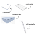 Ver imagem 2 de Closet Aramado - Linear Clr 250 com Gaveta - 3,10m - Branco