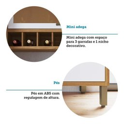 Cozinha Compacta 3 Peças com 6 Portas Vidro e Torre Quente 194cm 100% Mdf Vicenza Espresso Móveis - 12