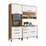 Cozinha Compacta 100% Mdf 3 Peças 6 Portas 5 Gavetas e Vidro 194cm Vicenza Espresso Móveis - 3