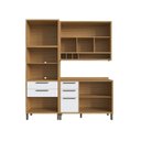 Ver imagem 4 de Cozinha Compacta 100% Mdf 3 Peças 6 Portas 5 Gavetas e Vidro 194cm Vicenza Espresso Móveis