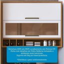Ver imagem 6 de Cozinha Compacta Modulada 100% MDF 3 Peças 6 Portas 5 Gavetas e Vidro 194cm Vicenza Espresso Móveis Branco/Amêndoa