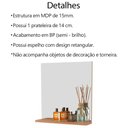 Ver imagem 4 de Conjunto para Banheiro Gabinete com Cuba e Espelheira Amendoa Bn3630x41x42 Tecno Mobili Amendoa