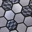 Ver imagem 2 de Pastilha Aluminio Adesiva Decoração Banheiro Cozinha Colmeia