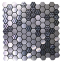 Ver imagem 1 de Pastilha Aluminio Adesiva Decoração Banheiro Cozinha Colmeia