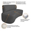 Ver imagem 4 de Sofá Curvo Orgânico 200cm 3 Lugares Linho Antonela