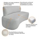 Ver imagem 4 de Sofá Curvo Orgânico 200cm 3 Lugares Bouclé Antonela