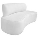 Ver imagem 2 de Sofá Curvo Orgânico 180cm 3 Lugares Bouclé Antonela Branco