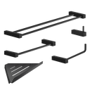 Ver imagem 1 de Kit de Acessórios para Banheiro Preto Fosco 5 Peças 2160tr Grego Metal