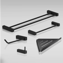 Ver imagem 3 de Kit de Acessórios para Banheiro Preto Fosco 5 Peças 2160tr Grego Metal