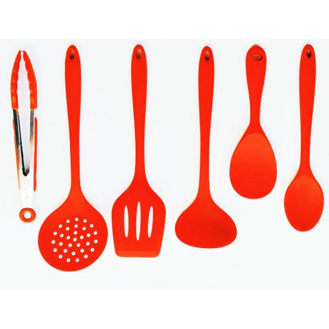 Kit 6 Peças Silicone - Vermelho Livre de Bpa Unyhome