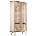 Ver imagem 6 de Balcão Buffet Piacente Com Cristaleira Alvora H01 Off White/Cinamomo - Mpozenato HB Móveis