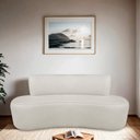 Ver imagem 1 de Sofá Curvo Orgânico 180cm 3 Lugares Linho Antonela