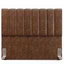 Ver imagem 4 de Kit Cabeceira Cama Box Casal 140cm Calçadeira Recamier Baú Dália W01 Couríssimo Marrom - Lyam