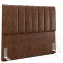 Ver imagem 3 de Kit Cabeceira Cama Box Casal 140cm Calçadeira Recamier Baú Dália W01 Couríssimo Marrom - Lyam