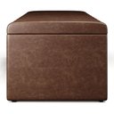Ver imagem 2 de Kit Cabeceira Cama Box Casal 140cm Calçadeira Recamier Baú Dália W01 Couríssimo Marrom - Lyam