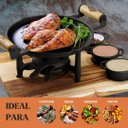 Ver imagem 3 de Fogareiro 22x15,5cm com Suporte 3 Molheiras Panela Mineira