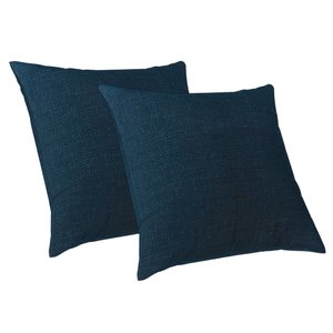 2 Capas de Almofadas Decorativa 50x50 Suede Santorini Azul