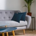 Ver imagem 2 de 2 Capas de Almofadas Decorativa 50x50 Suede Santorini Azul