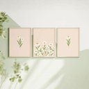 Ver imagem 1 de Kit 3 Quadros Decorativos Infantil | Margarida e - Flores do Amor NO2 - 30x40 - Moldura Madeira