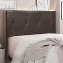 Ver imagem 4 de Cabeceira Para Cama Box King Aquilla 195Cm Veludo Marrom