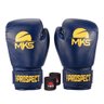 Kit Luva Boxe Muay Thai New Prospect Mks Combat Blue Yellow com Bandagem Preta 10 Oz - 1