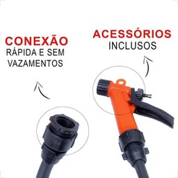 Mangueira de Jardim Black 50m Slim com Gatilho Reforçada:preto - 4