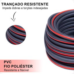 Mangueira de Jardim Black 50m Slim com Gatilho Reforçada:preto - 3