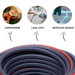 Mangueira de Jardim Black 50m Slim com Gatilho Reforçada:preto - 5