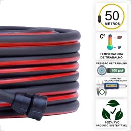 Mangueira de Jardim Black 50m Slim com Gatilho Reforçada:preto - 2