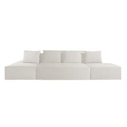 Sofá Ilha Dubai Modular 300 Cm Bouclê Off White - 1