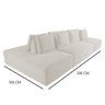 Sofá Ilha Dubai Modular 300 Cm Bouclê Off White - 2