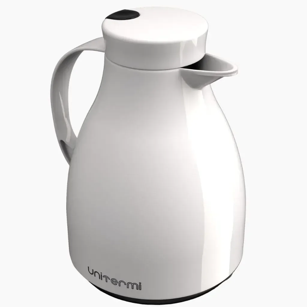 Ver imagem 1 de Garrafa Térmica com Gatilh0 Bule Café Chá Terere 1l Vintage:branco