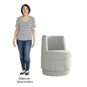 Ver imagem 5 de Kit 2 Poltronas Giratória Decorativa para Sala Dandara K04 Linho Cinza - Mpozenato