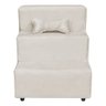 Escada Escadinha para Pet 3 Degraus com Osso Cor Bege Veludo Liberty Móveis - 3
