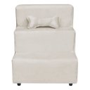 Ver imagem 3 de Escada Escadinha para Pet 3 Degraus com Osso Cor Bege Veludo Liberty Móveis