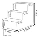 Ver imagem 5 de Escada Escadinha para Pet 3 Degraus com Osso Cor Bege Veludo Liberty Móveis