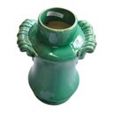 Ver imagem 2 de Elegância em Miniatura: Vaso Cerâmico Chinês Verde Jade com Detalhes Esculpidos