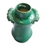 Elegância em Miniatura: Vaso Cerâmico Chinês Verde Jade com Detalhes Esculpidos - 2