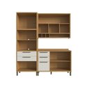 Ver imagem 4 de Cozinha Compacta 100% Mdf 3 Peças 6 Portas 5 Gavetas e Vidro 194cm Vicenza Espresso Móveis