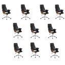 Ver imagem 1 de Kit 10 Cadeiras de Escritório Presidente Giratória Corino Coimbra