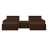 Sofá Retrátil Embutido Modulado com Puff 4 Lugares Xerxes 269cm Veludo Marrom G33 - Gran Belo Xerxes - 6