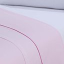 Ver imagem 5 de Jogo de Cama 100% Algodão Percal 150 Fios Solteiro Gran Moratta 3 Peças - Branco e Rosa