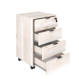 Escrivaninha Mesa Escritório em L Estilo Industrial 150x150cm com Gaveteiro Volante 4 Gavetas - 4