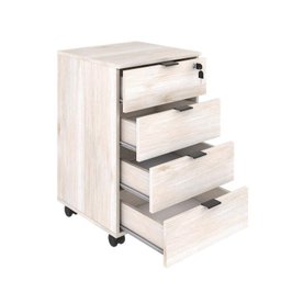 Escrivaninha Mesa Escritório em L Estilo com Gaveteiro Volante 4 Gavetas 150cm Yescasa Snow - 4